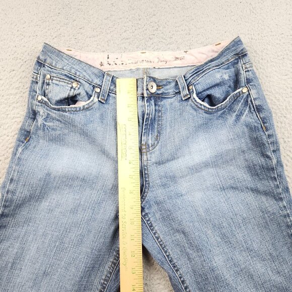 LEI Jeans Juniors 11 Women's 30x31 Y2K Flare Mid Rise Faded Cotton Blend Pants - Picture 6 of 11